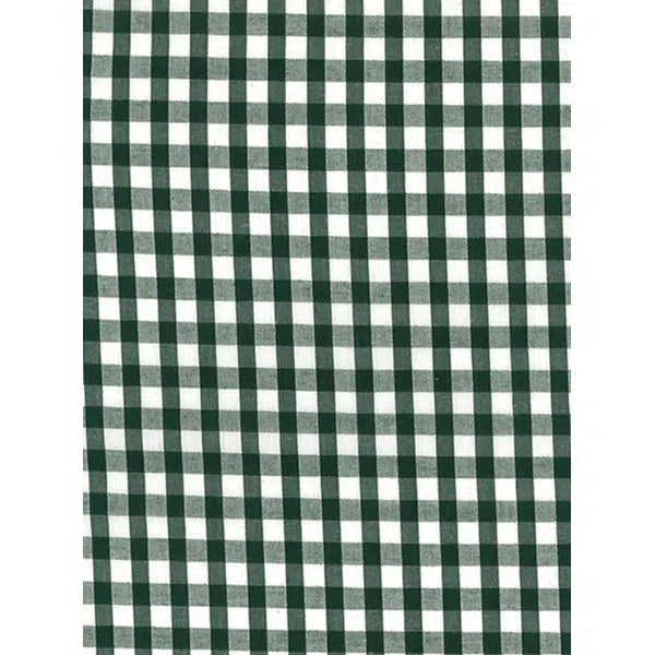 Polycotton Gingham Fabric - 6mm - Bottle Green | Truro Fabrics