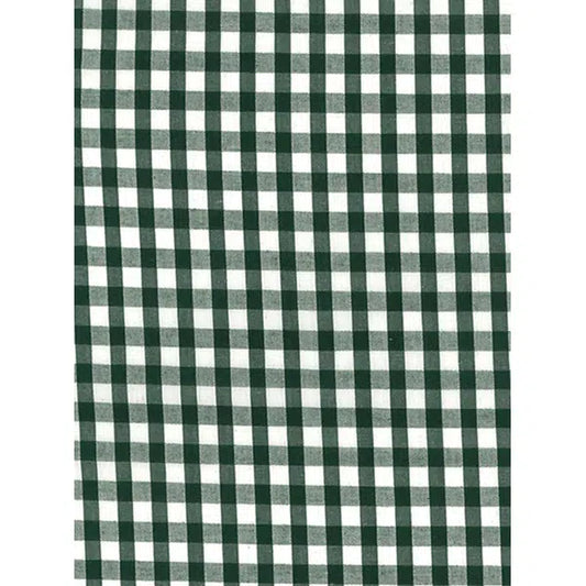 Polycotton Gingham Fabric - 6mm - Bottle Green | Truro Fabrics
