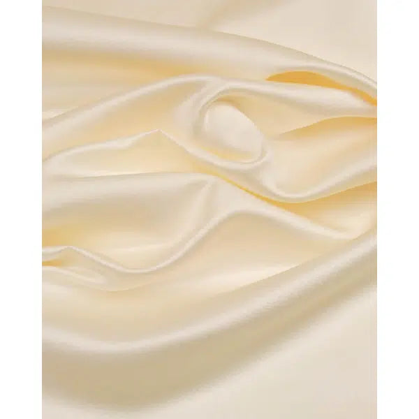 Polyester Duchesse Satin Fabric - Cream – view 2 | Truro Fabrics