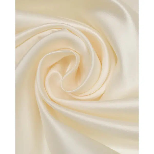 Polyester Duchesse Satin Fabric - Cream – view 3 | Truro Fabrics