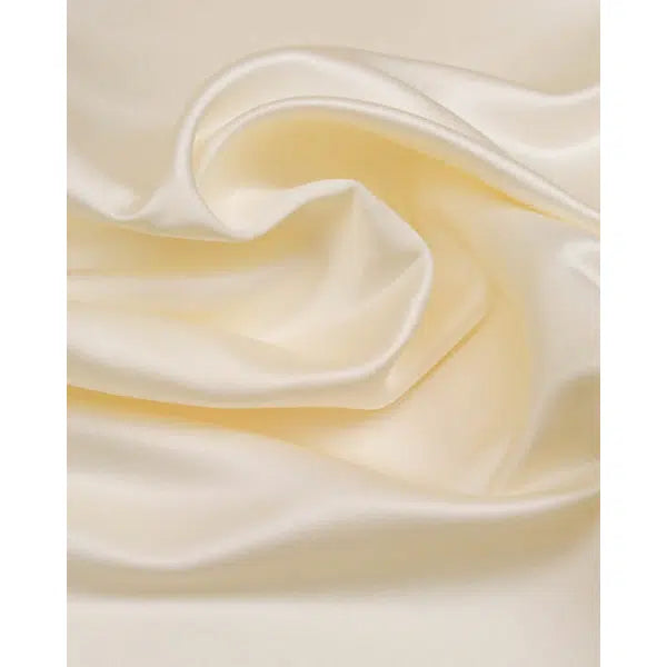 Polyester Duchesse Satin Fabric - Cream | Truro Fabrics