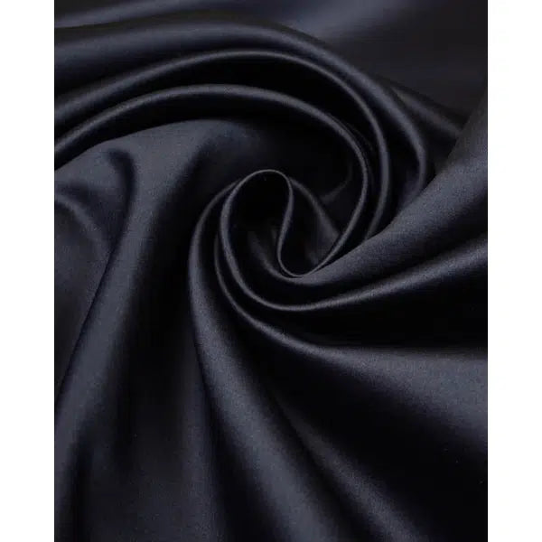 Polyester Duchesse Satin Fabric - Navy – view 3 | Truro Fabrics