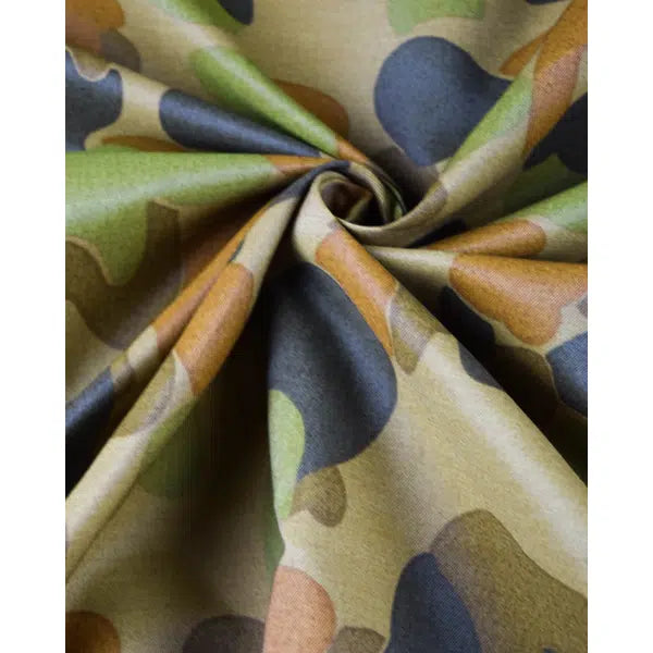Polyester Fabric - Green Woodland Camo – view 3 | Truro Fabrics