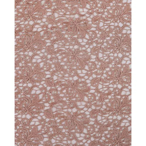 Polyester Guipure Lace Fabric - Tea Rose Floral – view 2 | Truro Fabrics