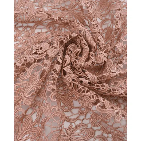 Polyester Guipure Lace Fabric - Tea Rose Floral – view 4 | Truro Fabrics