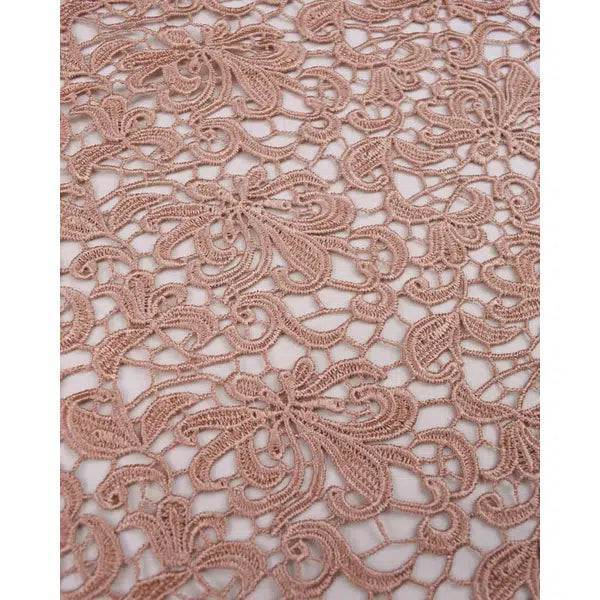 Polyester Guipure Lace Fabric - Tea Rose Floral – view 5 | Truro Fabrics