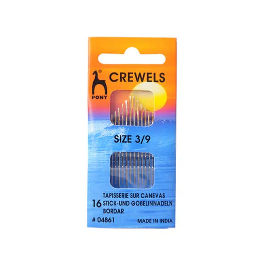 Pony - Crewels Hand Sewing Needles (Sizes 3-9) | Truro Fabrics