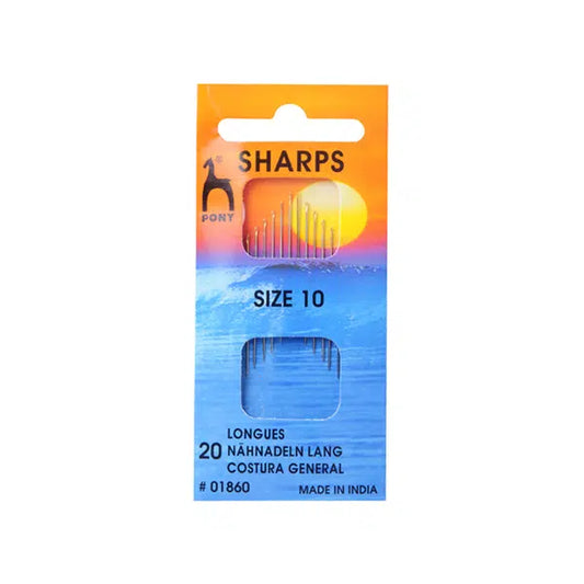 Pony - Sharps Hand Sewing Needles (Size 10) | Truro Fabrics