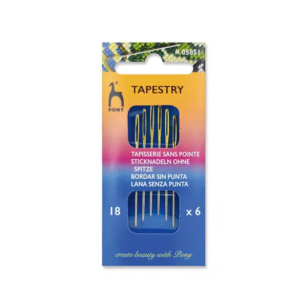 Pony - Tapestry Hand Sewing Needles (Size 18) | Truro Fabrics