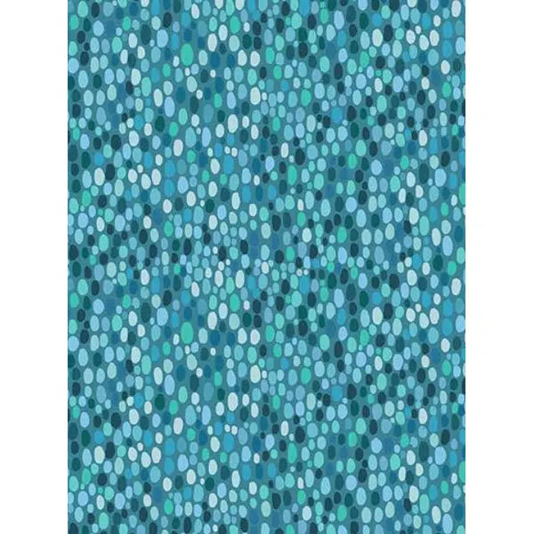 Prehistoric - Patchwork Cotton Fabric - Spots - Blue | Truro Fabrics