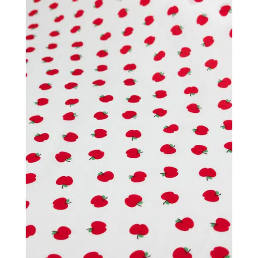 Pure Cotton Lawn Fabric - Red Apple Polka – view 2 | Truro Fabrics