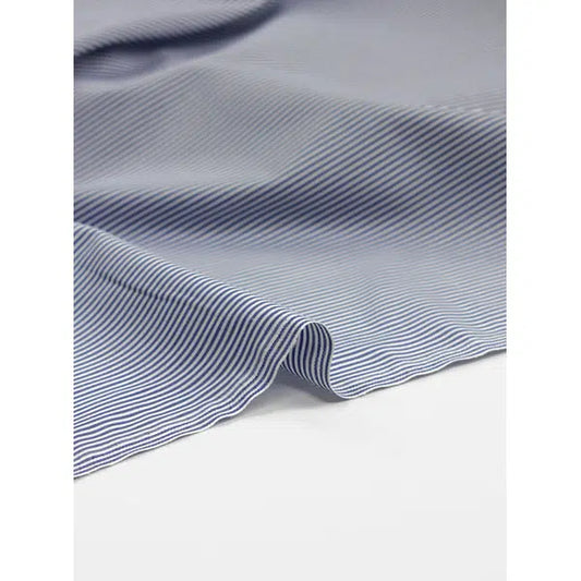 Pure Cotton Poplin Fabric - Blue Candy Stripe – view 2 | Truro Fabrics