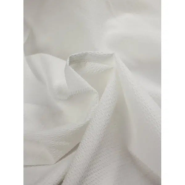 Pure Cotton Seersucker - Ivory – view 3 | Truro Fabrics