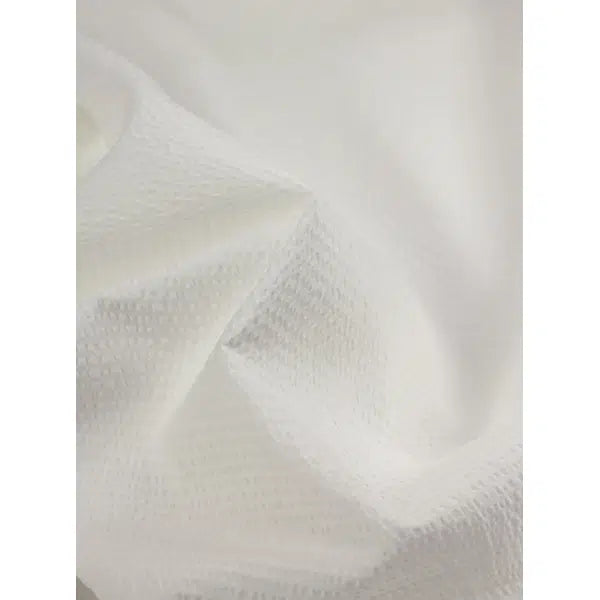 Pure Cotton Seersucker - Ivory – view 6 | Truro Fabrics