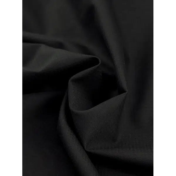 Pure Cotton Shadow Jacquard Fabric - Black – view 2 | Truro Fabrics