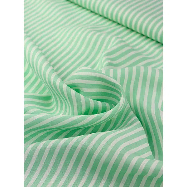 Pure Linen Fabric - Peppermint Stripe – view 2 | Truro Fabrics