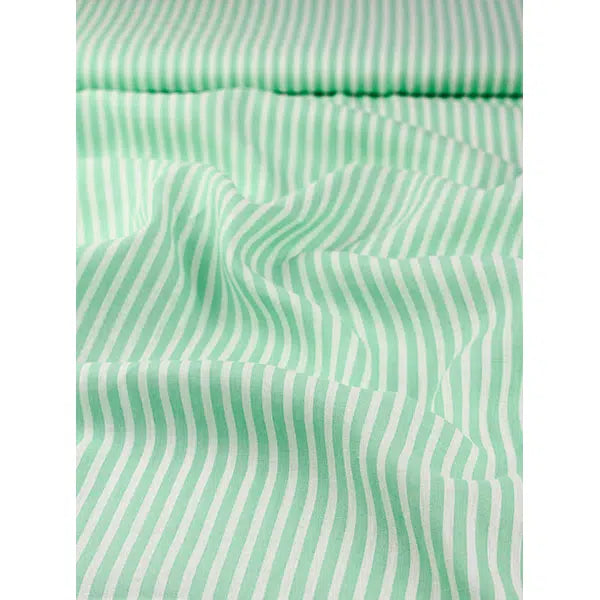 Pure Linen Fabric - Peppermint Stripe – view 4 | Truro Fabrics