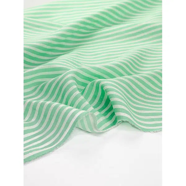 Pure Linen Fabric - Peppermint Stripe | Truro Fabrics