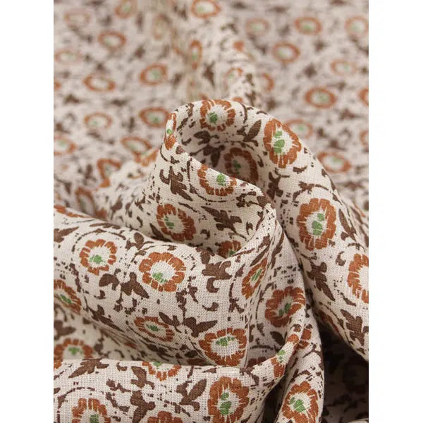 Pure Linen Fabric - Prairie Rose – view 2 | Truro Fabrics