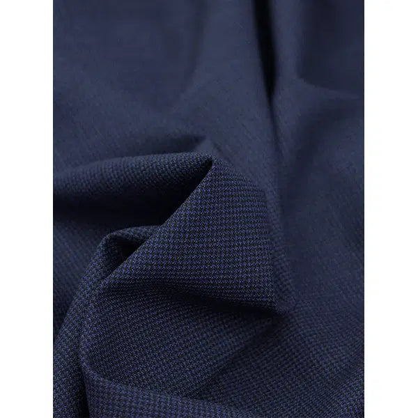 Pure Wool Challis Fabric - Indigo Pin Tooth – view 5 | Truro Fabrics