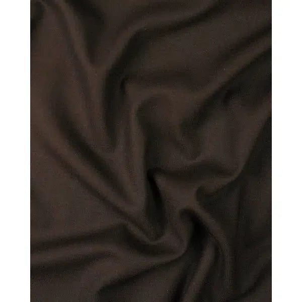 Pure Wool Crepe Fabric - Chocolate Brown | Truro Fabrics