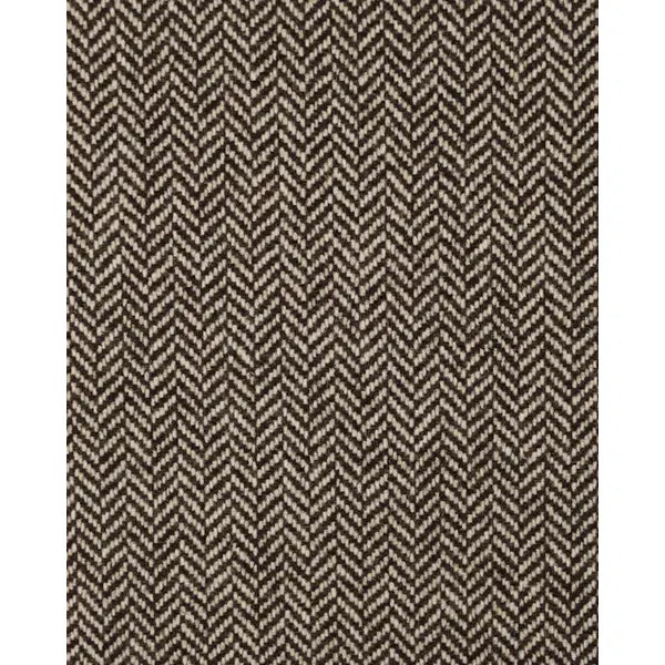 Pure Wool Donegal Tweed Fabric - Brown & Ivory Herringbone – view 2 | Truro Fabrics