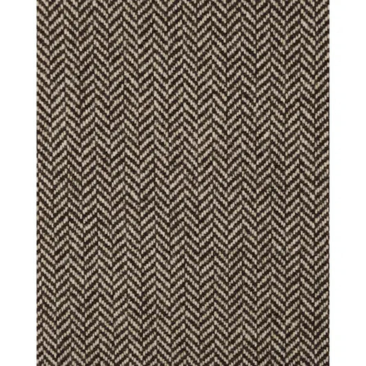Pure Wool Donegal Tweed Fabric - Brown & Ivory Herringbone – view 2 | Truro Fabrics