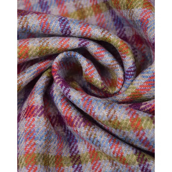 Pure Wool Donegal Tweed Fabric - Multi Check – view 4 | Truro Fabrics