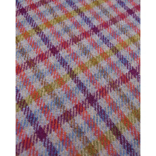 Pure Wool Donegal Tweed Fabric - Multi Check – view 5 | Truro Fabrics