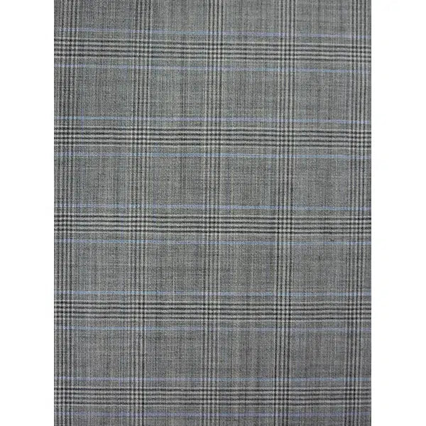 Pure Wool Suiting Fabric - Glen Plaid Flint – view 5 | Truro Fabrics
