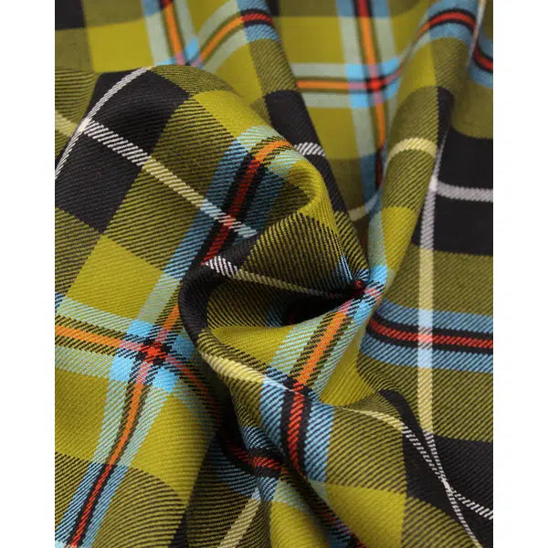 Pure Wool Twill Fabric - National Cornish Tartan 13cm – view 4 | Truro Fabrics