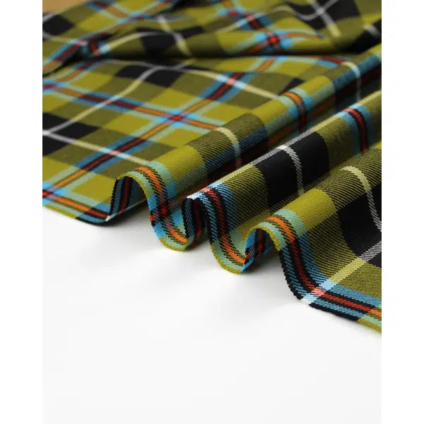 Pure Wool Twill Fabric - National Cornish Tartan 13cm | Truro Fabrics