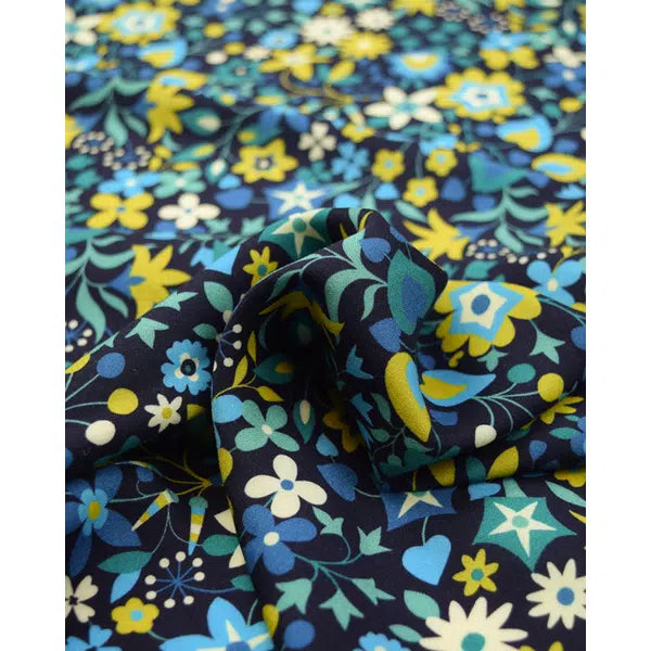Rayon Challis Fabric - Tapestry - Secret Garden – view 3 | Truro Fabrics