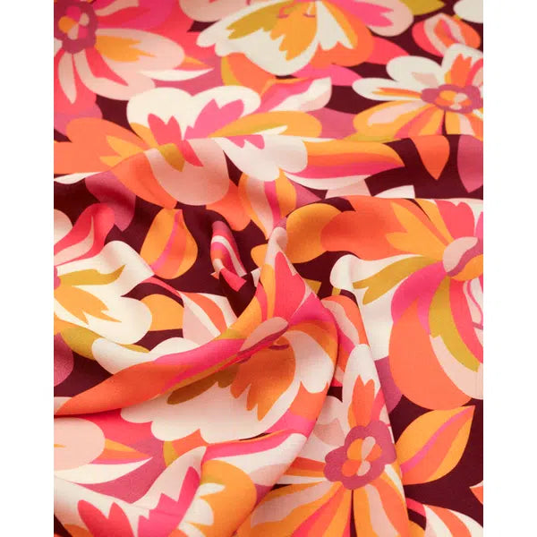 Rayon Challis Fabric - Tapestry - Sunset Bloom – view 2 | Truro Fabrics