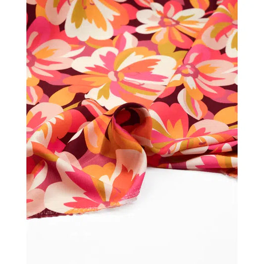 Rayon Challis Fabric - Tapestry - Sunset Bloom | Truro Fabrics