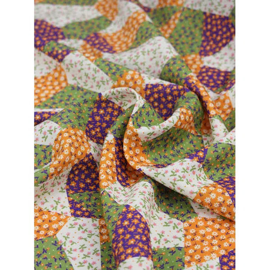 Rayon Linen Fabric - Kaleidoscope Garden – view 2 | Truro Fabrics