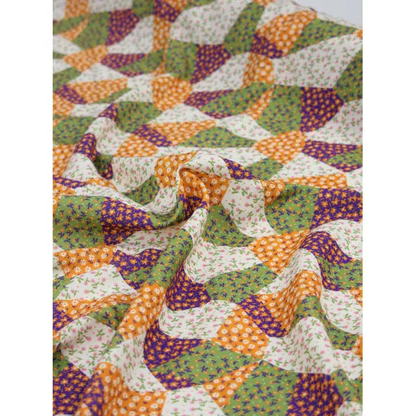 Rayon Linen Fabric - Kaleidoscope Garden – view 6 | Truro Fabrics