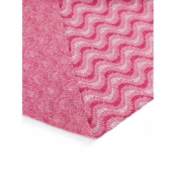Recycled Jacquard Knit Fabric – Pinkini Wave – view 2 | Truro Fabrics