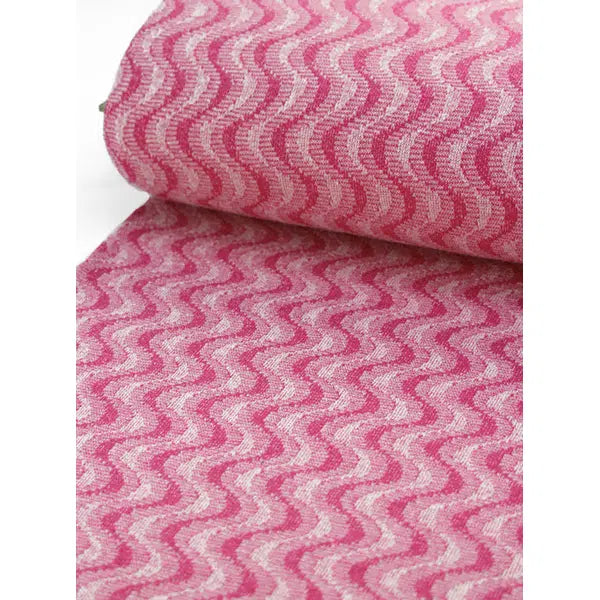 Recycled Jacquard Knit Fabric – Pinkini Wave – view 5 | Truro Fabrics