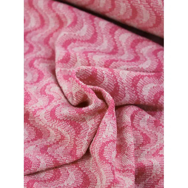 Recycled Jacquard Knit Fabric – Pinkini Wave – view 6 | Truro Fabrics