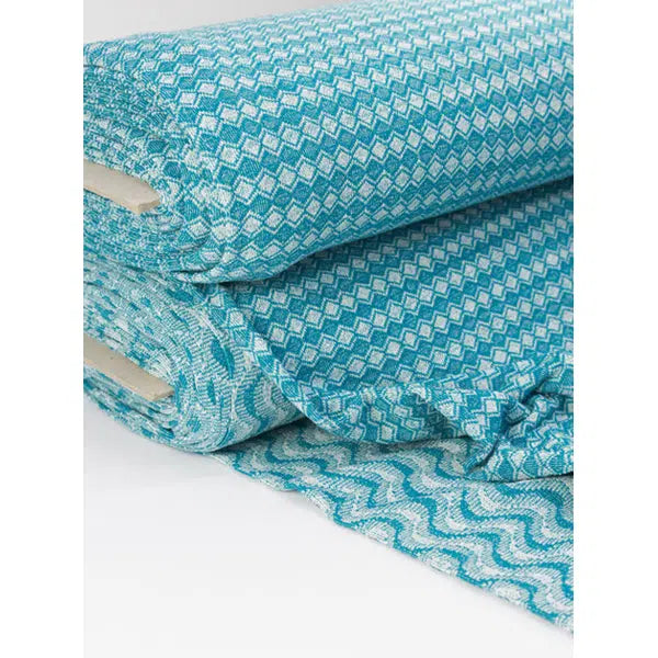 Recycled Jacquard Knit Fabric – Piscina Diamond – view 3 | Truro Fabrics