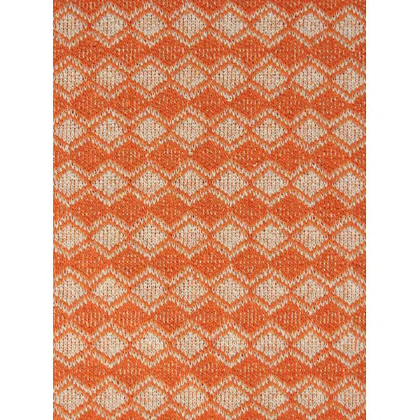 Recycled Jacquard Knit Fabric – Tangerina Diamond – view 2 | Truro Fabrics