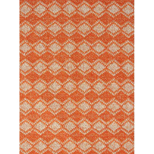 Recycled Jacquard Knit Fabric – Tangerina Diamond – view 2 | Truro Fabrics