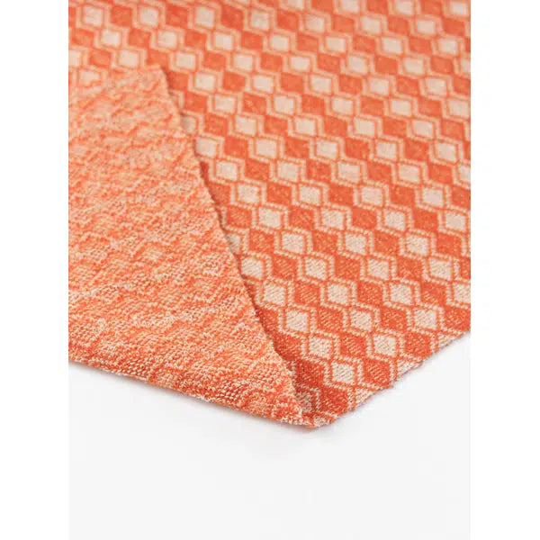 Recycled Jacquard Knit Fabric – Tangerina Diamond | Truro Fabrics