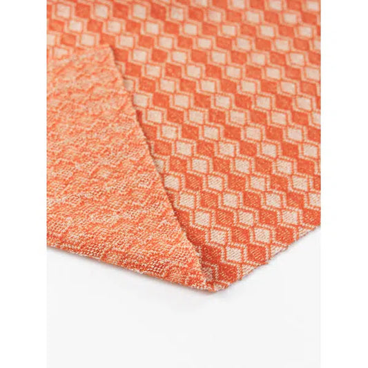 Recycled Jacquard Knit Fabric – Tangerina Diamond | Truro Fabrics