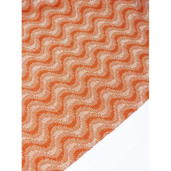 Recycled Jacquard Knit Fabric – Tangerina Wave – view 7 | Truro Fabrics