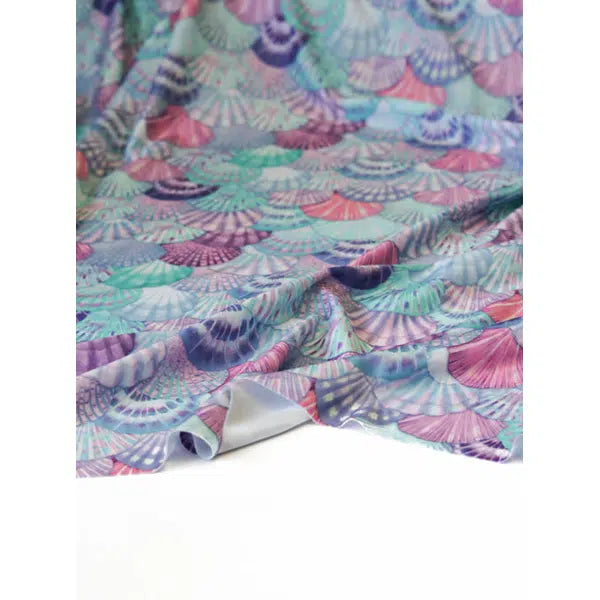 Recycled UPF50 Swimwear Jersey Fabric – Mermaid Shell – view 2 | Truro Fabrics