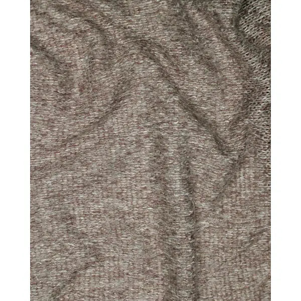 REMNANT Chunky Knit Jersey Brown - 90cm x 140cm – view 2 | Truro Fabrics