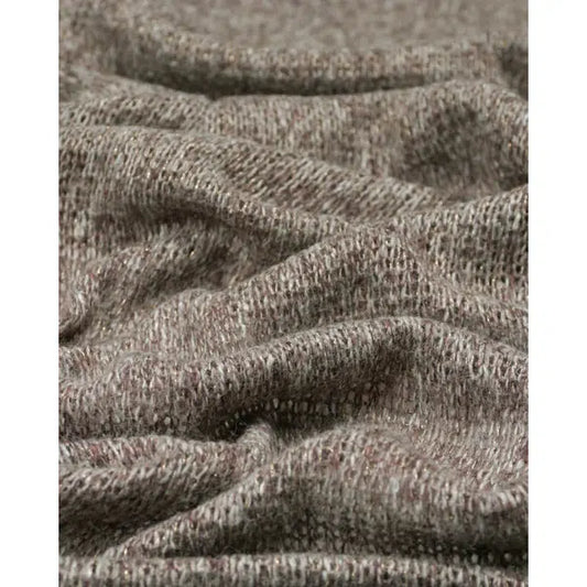 REMNANT Chunky Knit Jersey Brown - 90cm x 140cm | Truro Fabrics