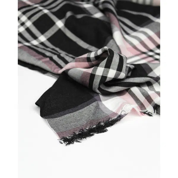 REMNANT Como Check Brushed Viscose Twill Fabric - 190cm x 140cm – view 4 | Truro Fabrics